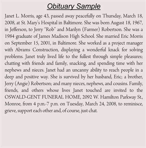 5 Obituaries Tips 5 Obituaries Tips