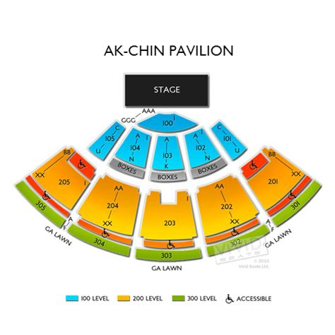 Explore the ak chin pavilion seating chart to find your perfect spot