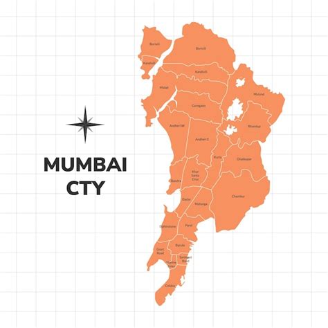 Bombay Map Outline