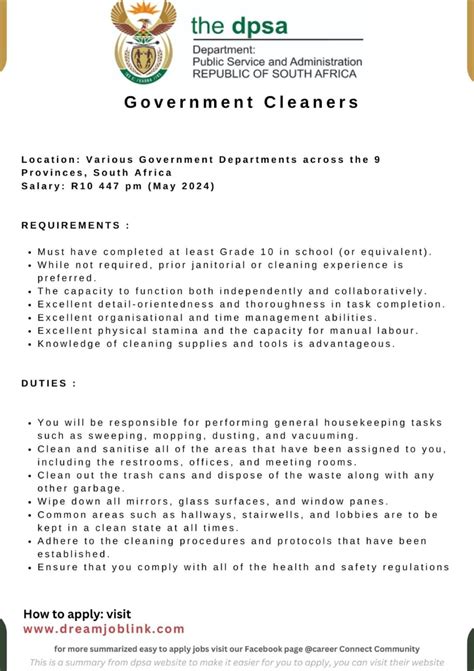 5 Government Cleaner Jobs