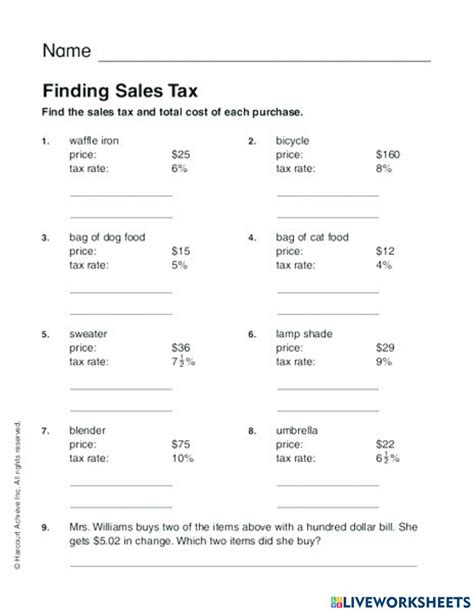 Demystifying Sales Tax A Comprehensive Guide To Calculating Sales Tax Worksheets Demystifying Sales Tax A Comprehensive Guide To Calculating Sales Tax Worksheets