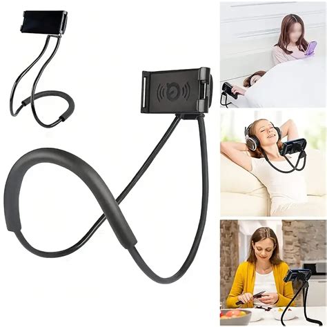 Flexible Mobile Phone Holder Hanging Neck Lazy Necklace Bracket Bed 360