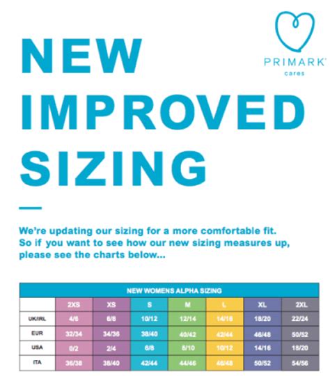 The Ultimate Primark Size Chart Guide to Find Your Perfect Fit