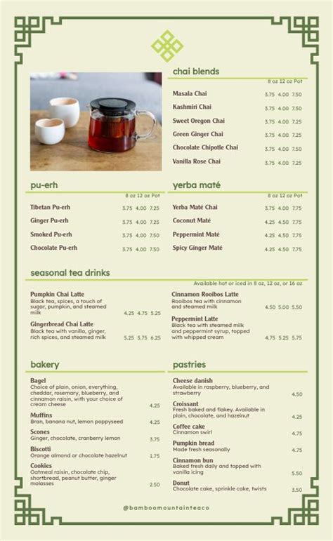 Tea Company Menu Design Template By Musthavemenus