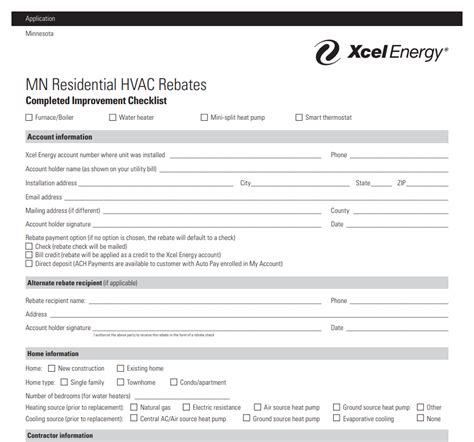 Xcel Energy Cooling Rebate Form